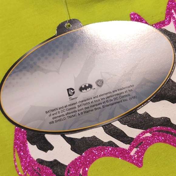 Batman Neon Yellow-Green Girls High-Low Tank Dress NWT Size S/P - Picture 4 of 6